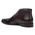 Belvedere Axel Boot Italian Deer skin, Nappa Soft Leather Lace Up Brown