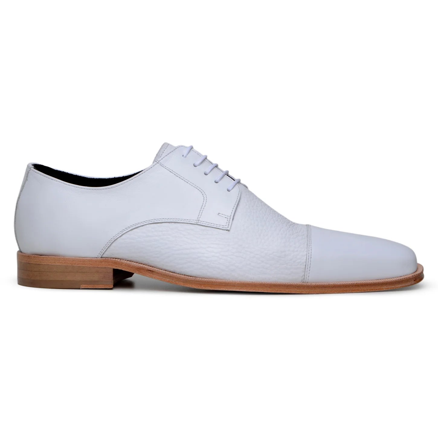 Belvedere Studio Men's Dress Shoes Alexander Deerskin Leather White
