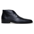 Belvedere Axel Boots Italian Deerskin, Soft Napa Leather Lace Up Black