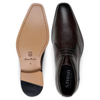 Belvedere Axel Boot Italian Deer skin, Nappa Soft Leather Lace Up Brown