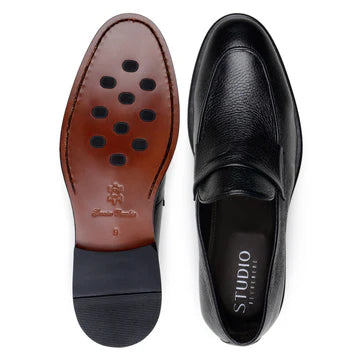 Belvedere Men's Shoes Slip On NOHR Italian luxury Deerskin Black