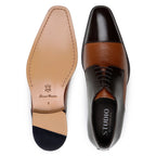 Belvedere Studio Alexander Genuine Italian Deerskin Derby Brown / Tan