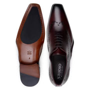 Belvedere Men's Shoes Otto Italian Calf Leather opanka Ant. Burgundy