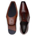 Belvedere Men's Shoes Maestro Italian Calf Leather Opanka construction Cognac