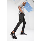 The Sopez Black Leather Men Sneaker