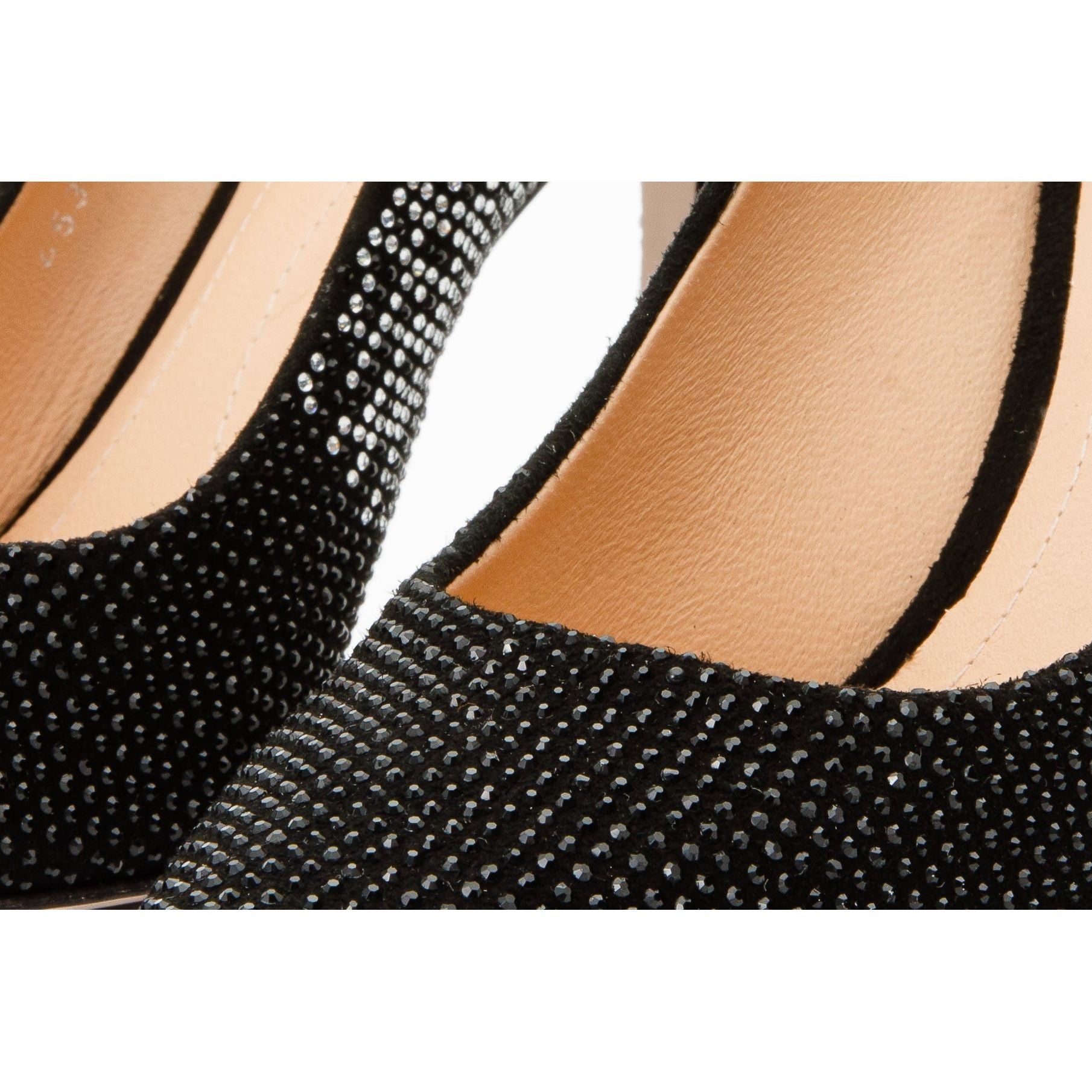 Vinci The Bago Black & Silver Glitter Leather Pump Women Shoes