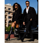 The Sao Paulo Black Leather Knee High Platform Heel Women Boot