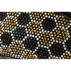 The Doha Gold & Black Glitter Leather Block Pump Women Shoe