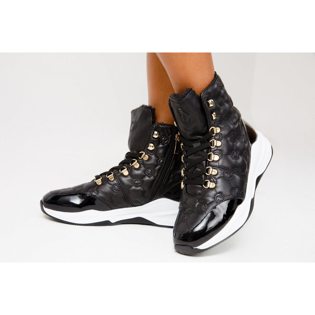 The Cambridge Black Quilted Leather Ankle Women Boot Final Sale!