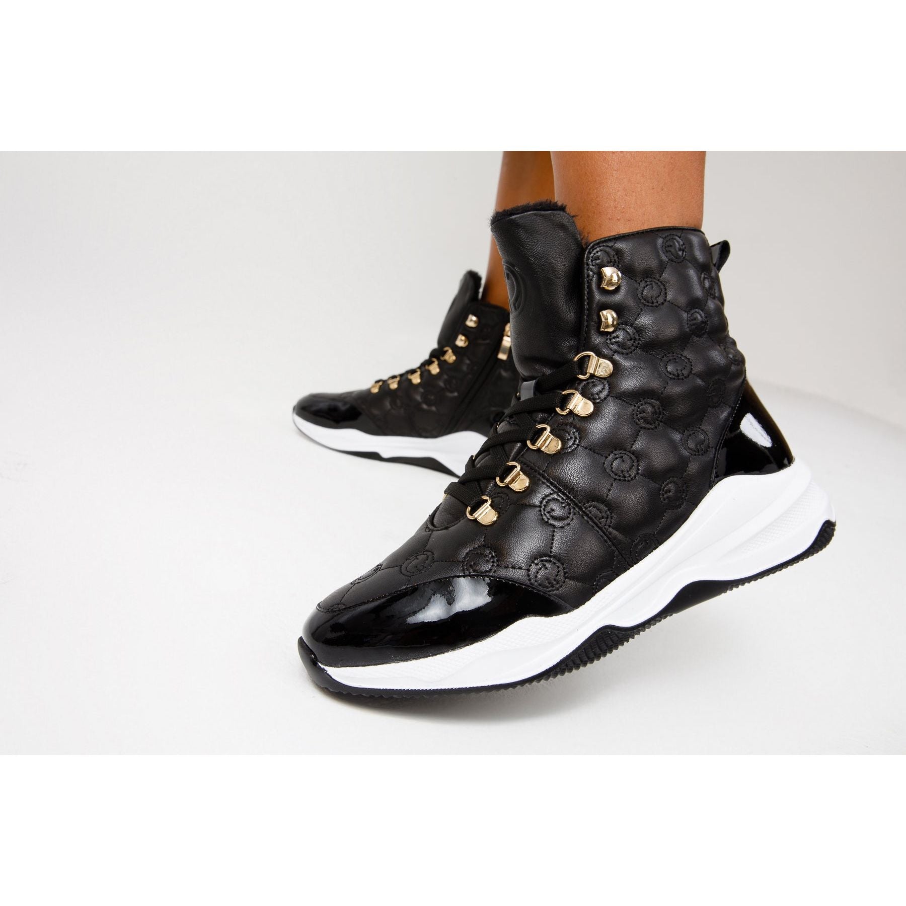 The Cambridge Black Quilted Leather Ankle Women Boot Final Sale!