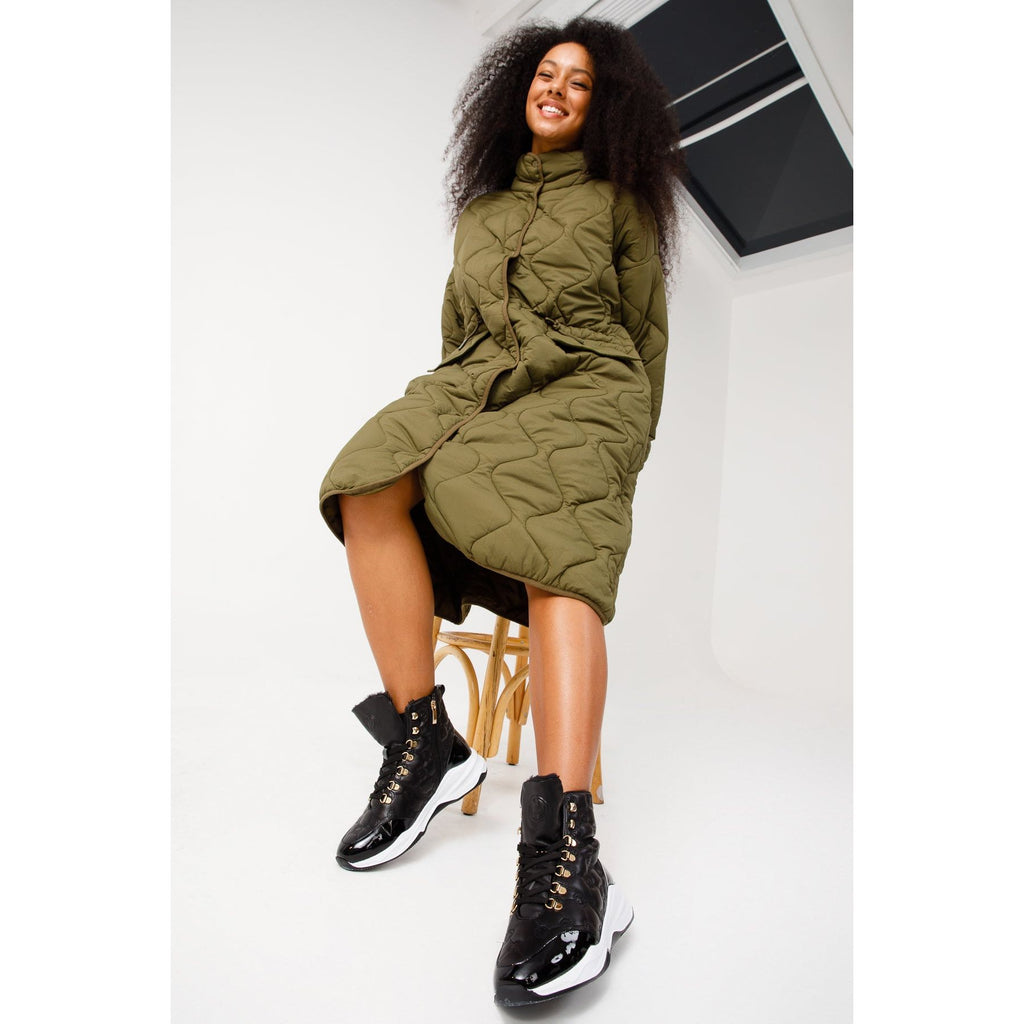 The Cambridge Black Quilted Leather Ankle Women Boot Final Sale!