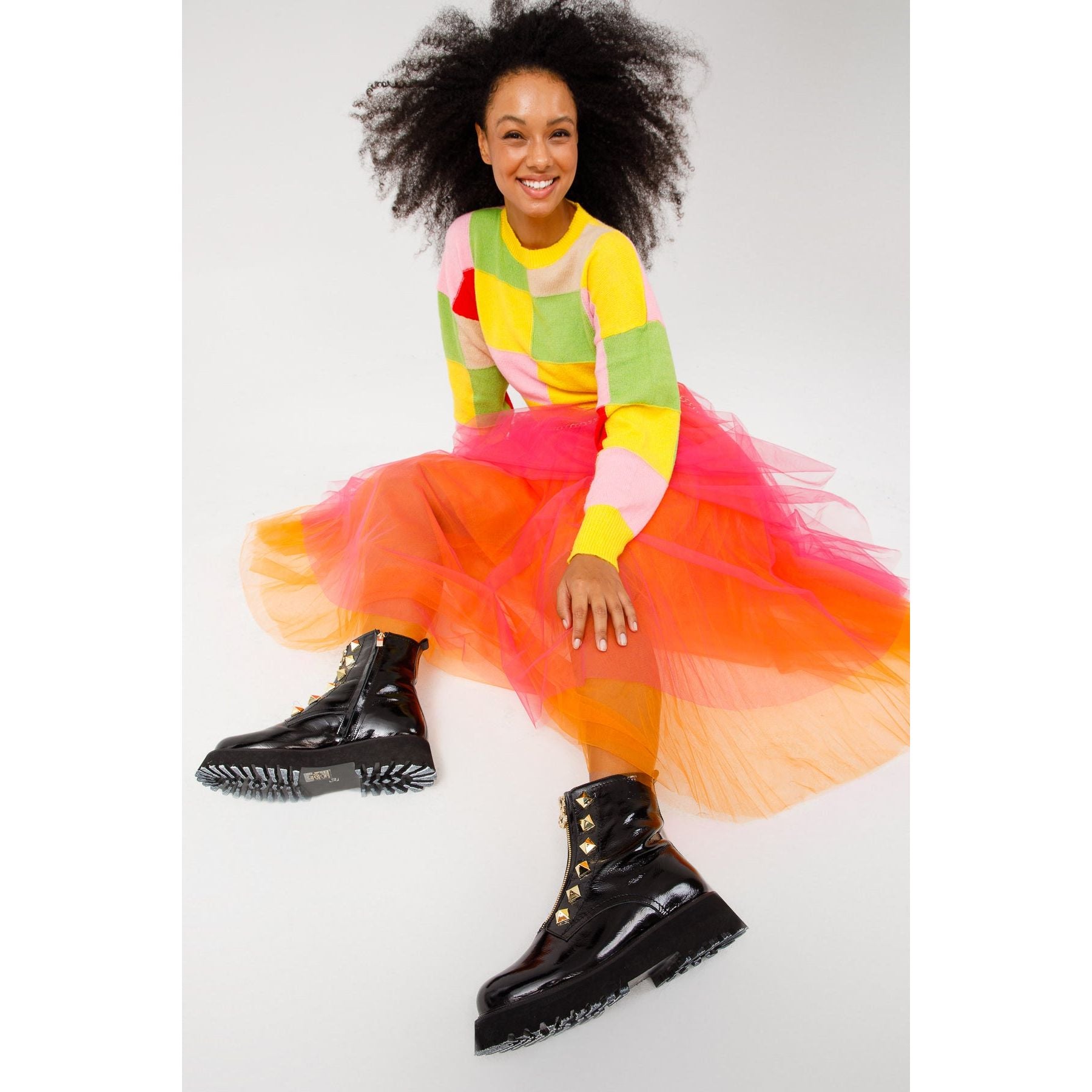 The Ottawa Black Patent Leather Ankle Women Boot