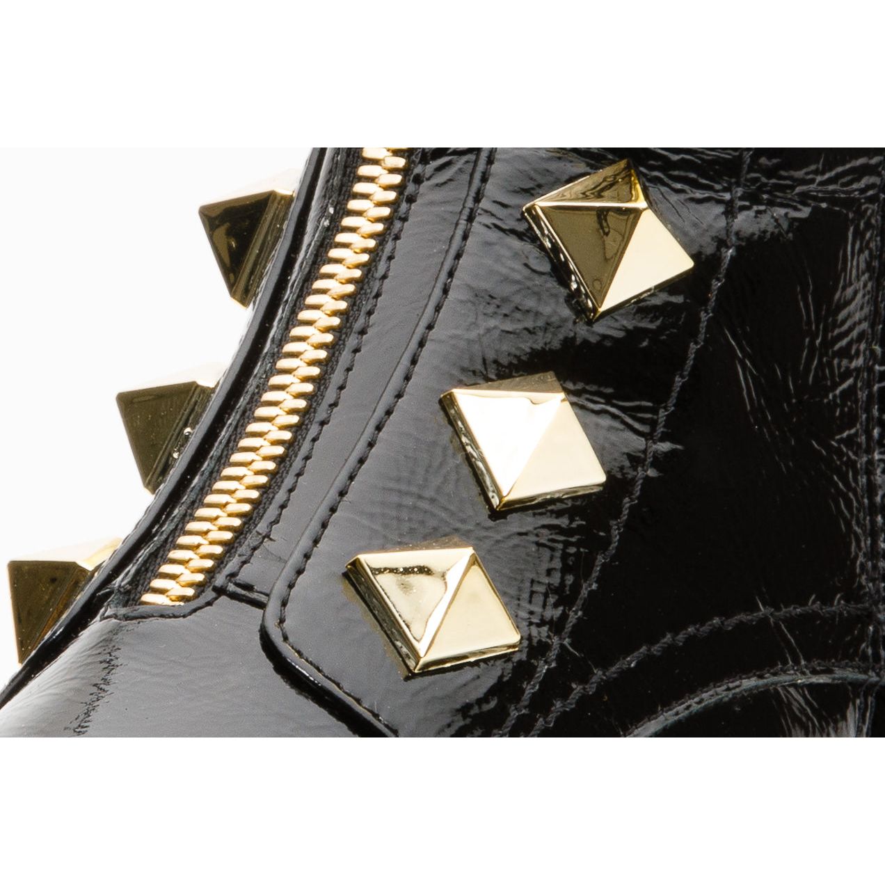 The Ottawa Black Patent Leather Ankle Women Boot