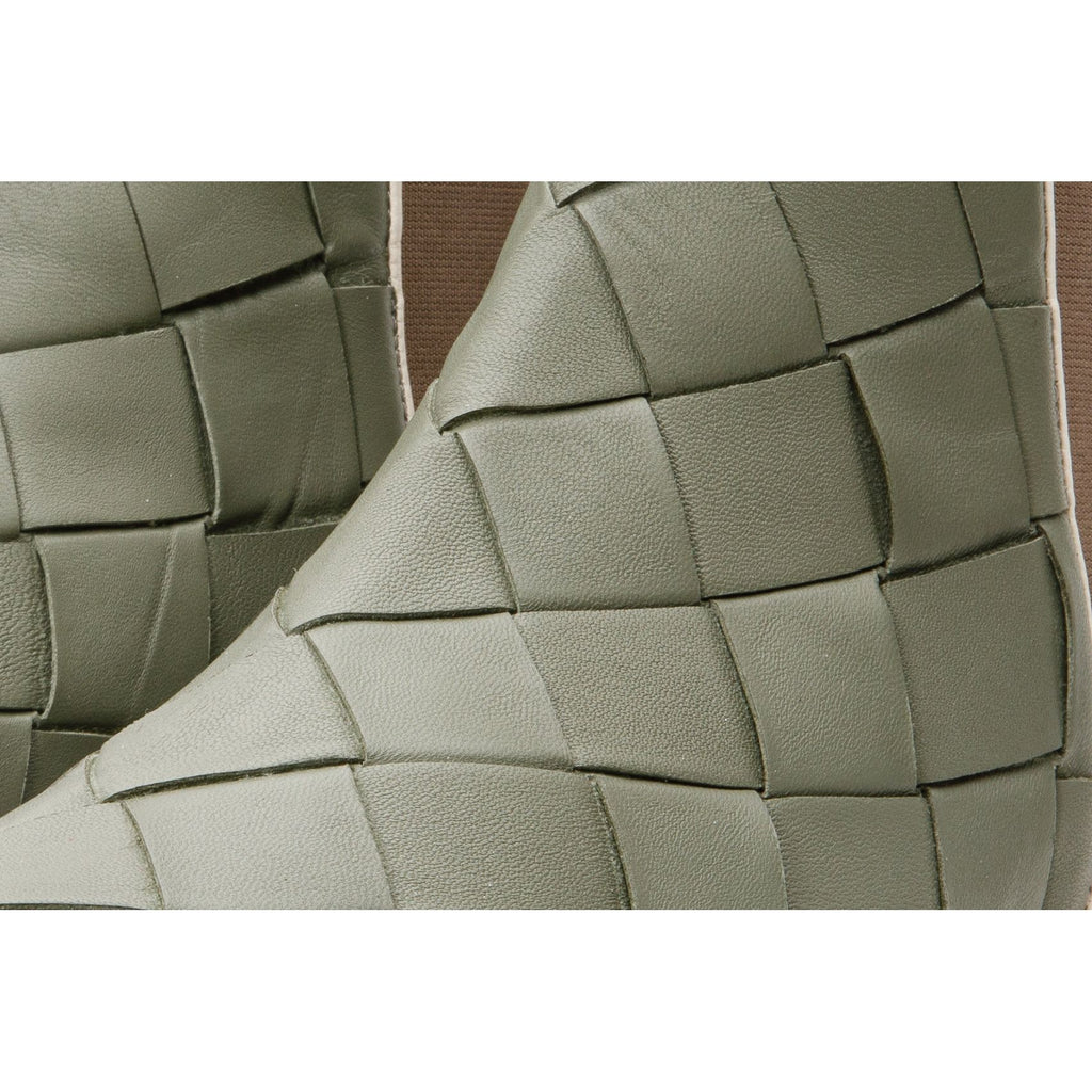 The Luisina Green Handwoven Leather Ankle Boot Final Sale!