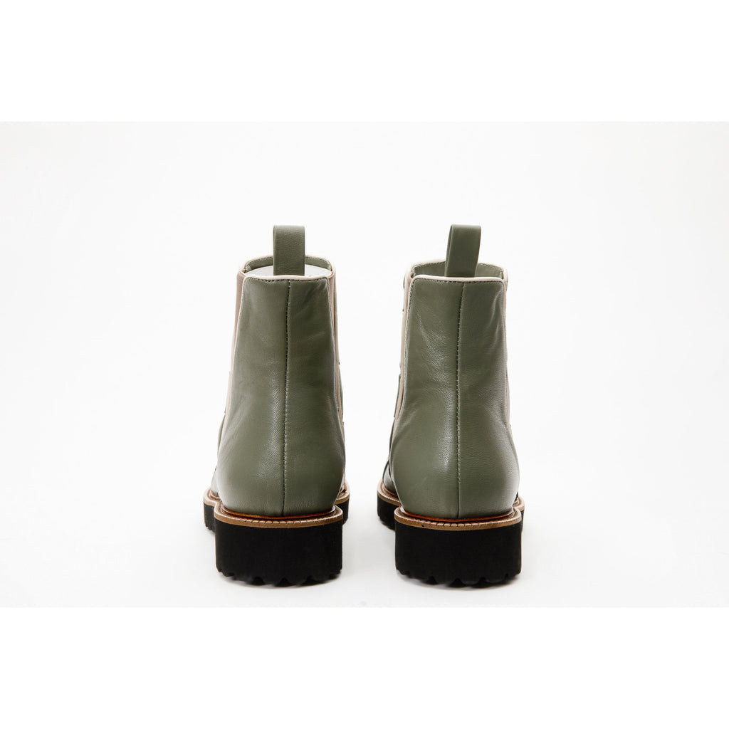 The Luisina Green Handwoven Leather Ankle Boot Final Sale!