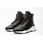 The Cambridge Black Quilted Leather Ankle Women Boot Final Sale!