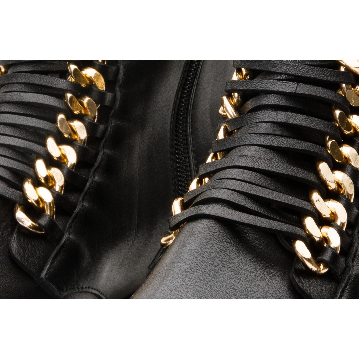 The Tuna Black Leather Mid Calf Women Boot