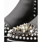 The Vuvulane Black Spike Leather Ankle Women Boot