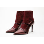 The Manila Burgundy Leather Ankle Women Boot