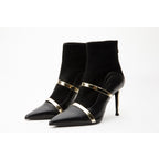 The Manila Black Leather Ankle Women Boot