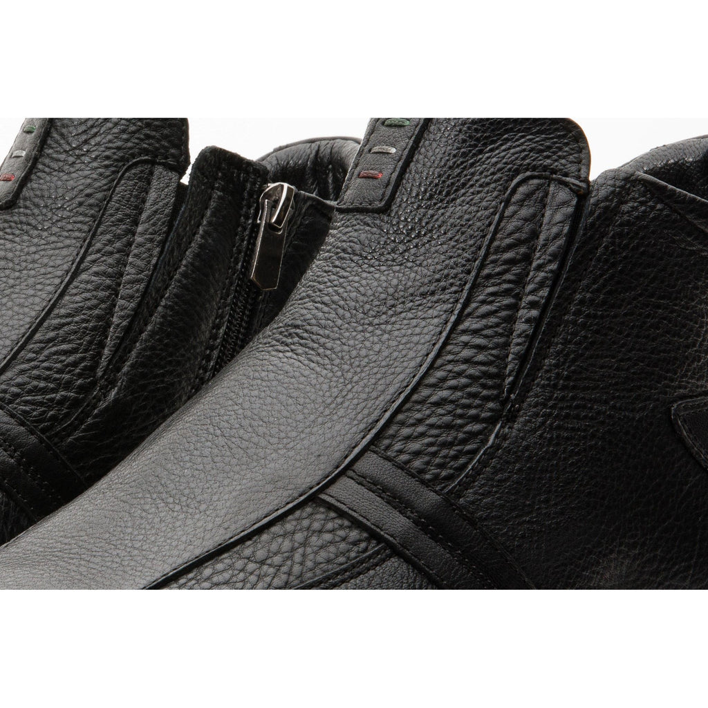 The Montreal Black Leather Casual Zip-Up Ankle Men Boot