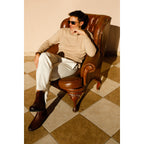 The Luxpre Tan Leather Handwoven Casual Chelsea Men Boot Final Sale!