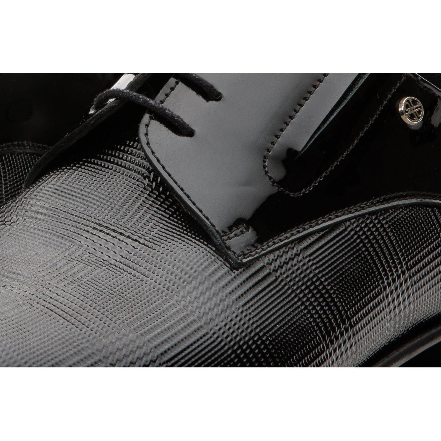 The San Severo Black Patent Leather Derby Men Shoe
