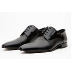 The San Severo Black Patent Leather Derby Men Shoe