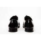 The San Severo Black Patent Leather Derby Men Shoe