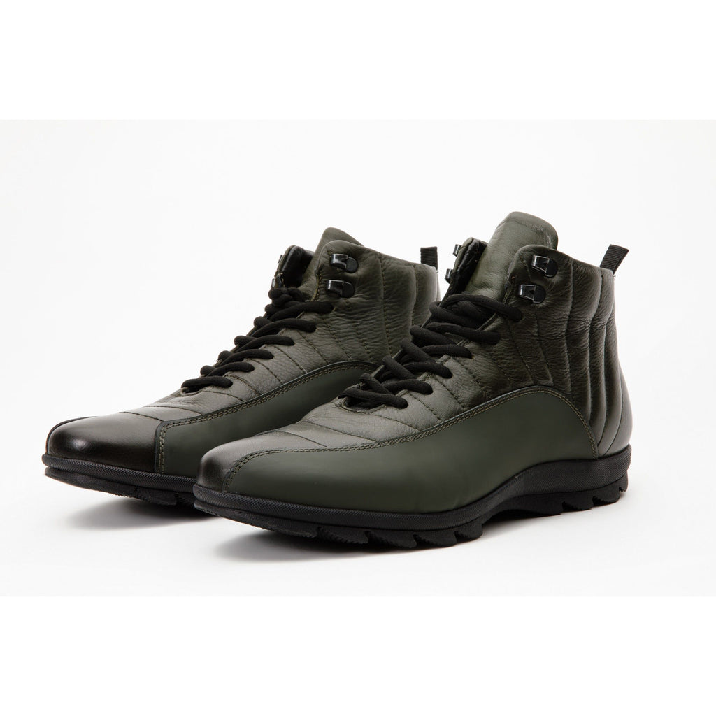 The Merter Green Leather Casual Lace-Up Men Boot Final Sale!