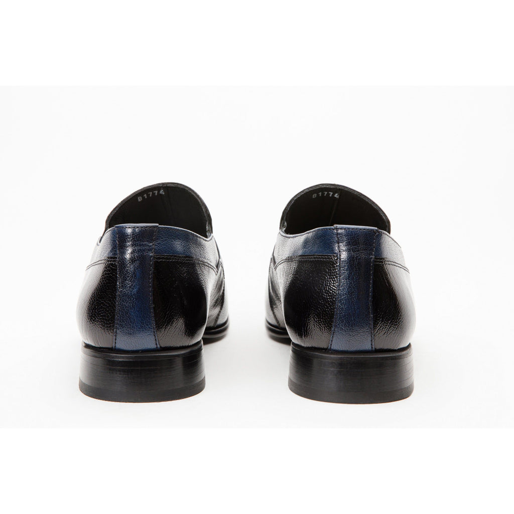The Kazablanka Navy Leather Bit Loafer Men  Shoe