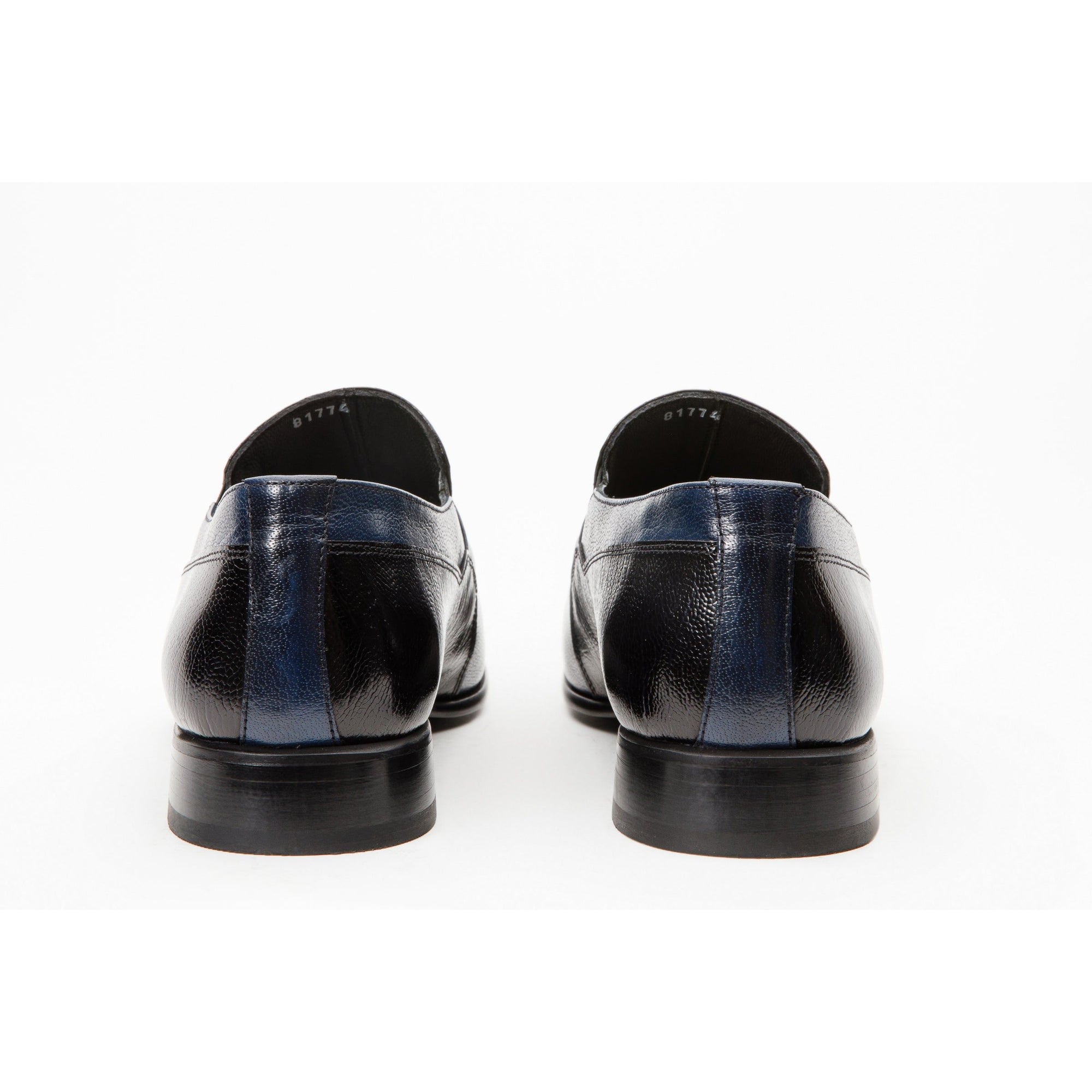 The Kazablanka Navy Leather Bit Loafer Men  Shoe