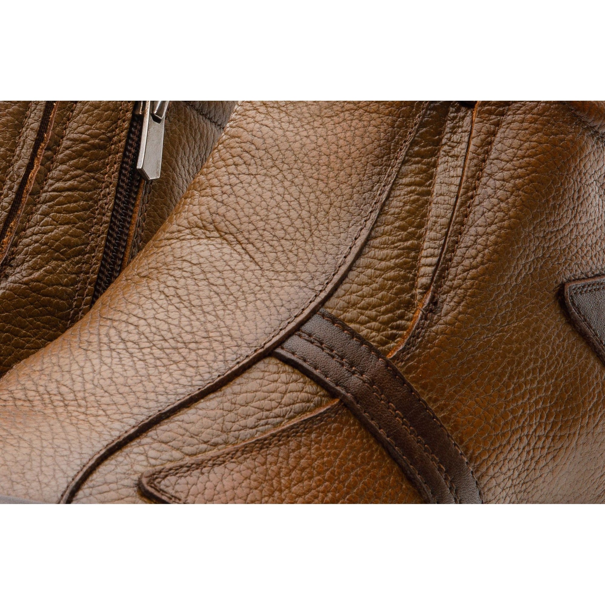 The Montreal Brown Leather Casual Zip-Up Ankle Men Boot