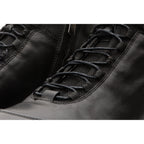 The Houston Leather Black Lace-Up Casual Men Boot with a Zipper