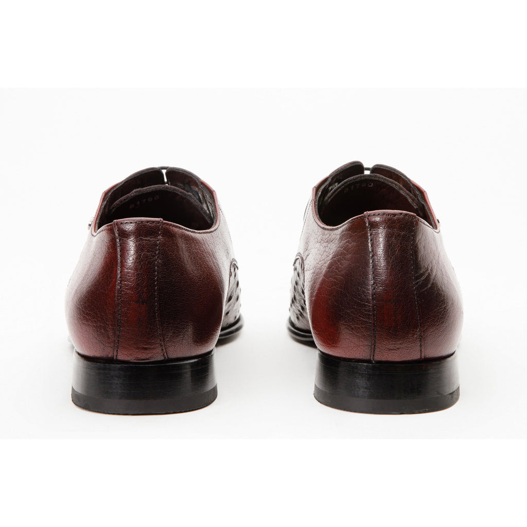 The Porto Alegre Burgundy Leather Derby Men Shoe