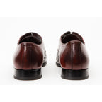 The Porto Alegre Burgundy Leather Derby Men Shoe