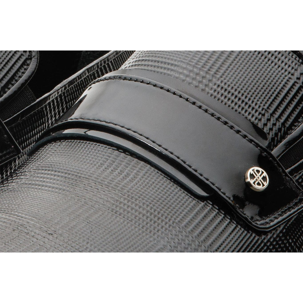The Warsaw Men Shoe Black Leather Bit Loafer