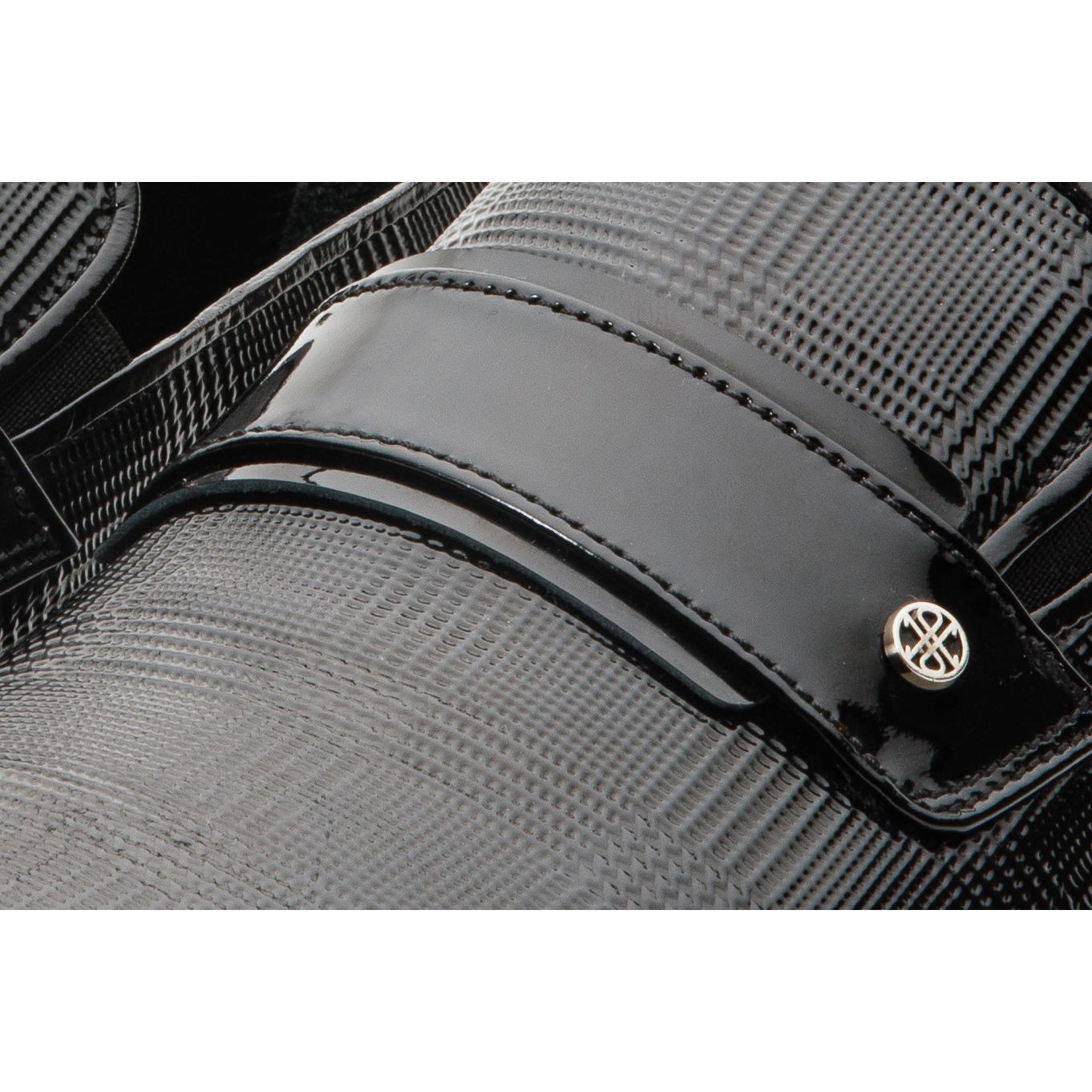 The Warsaw Men Shoe Black Leather Bit Loafer