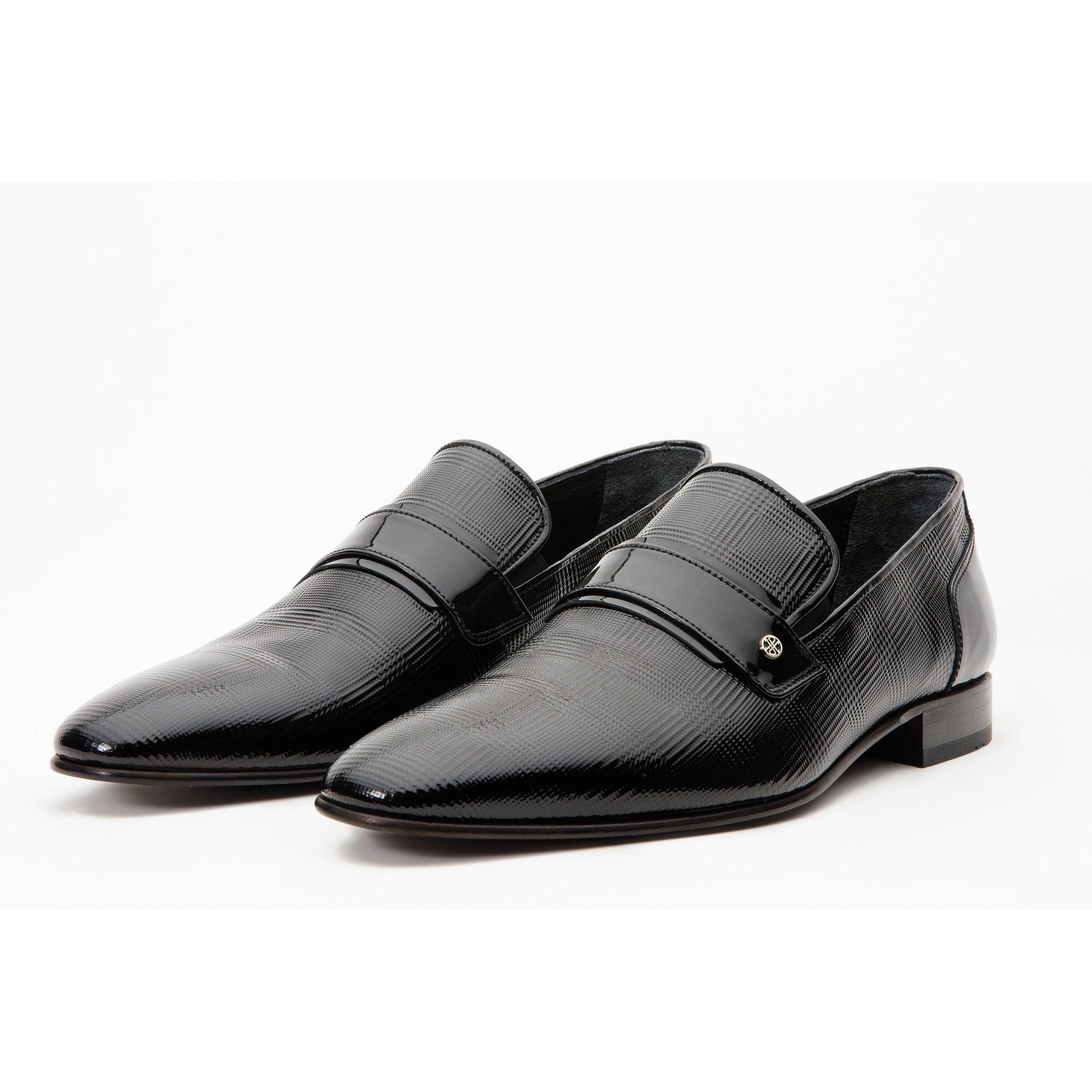 The Warsaw Men Shoe Black Leather Bit Loafer
