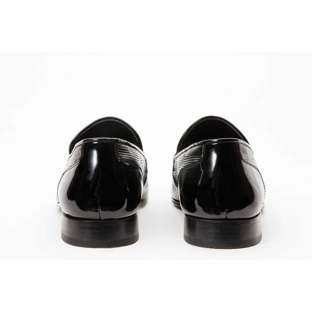 The Warsaw Men Shoe Black Leather Bit Loafer