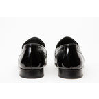 The Warsaw Men Shoe Black Leather Bit Loafer