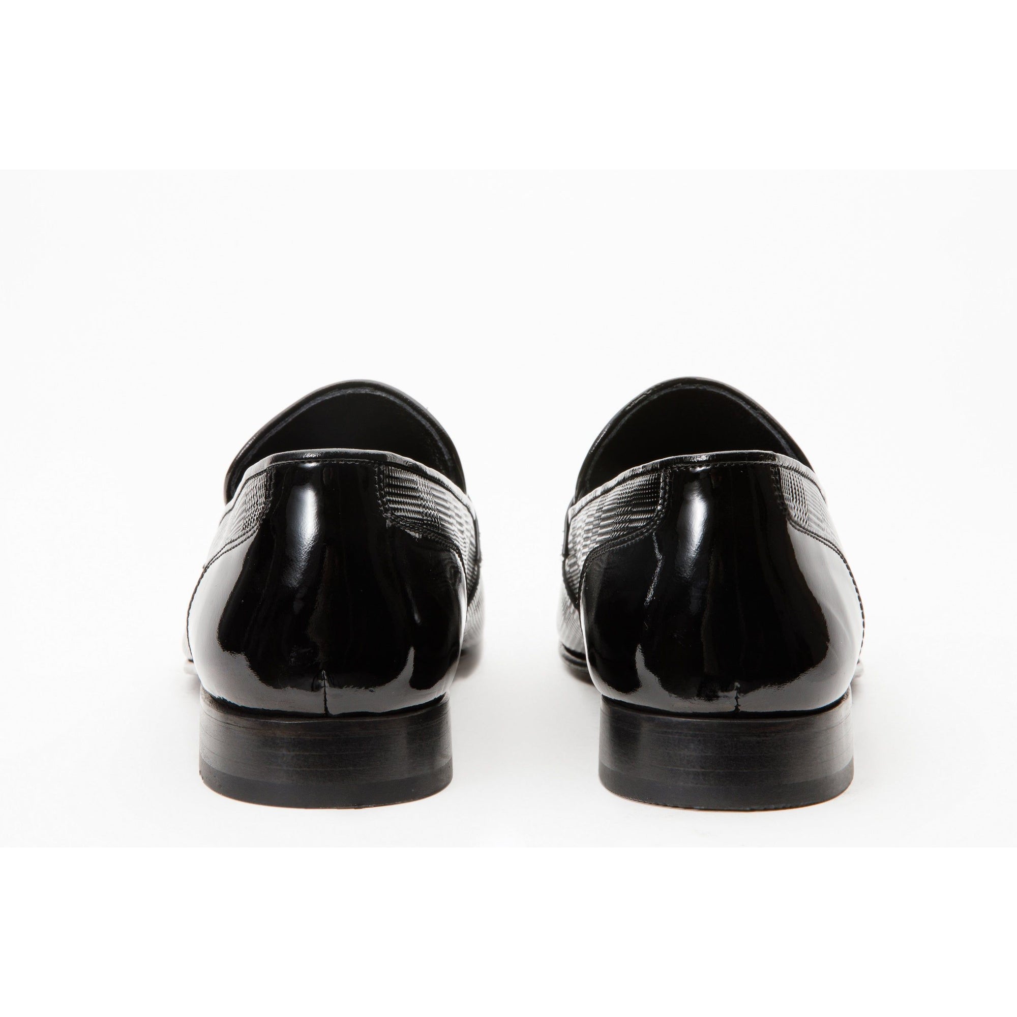 The Warsaw Men Shoe Black Leather Bit Loafer