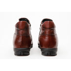 Vinci The Montreal Burgundy Leather Casual Zip-Up Ankle Men Boot