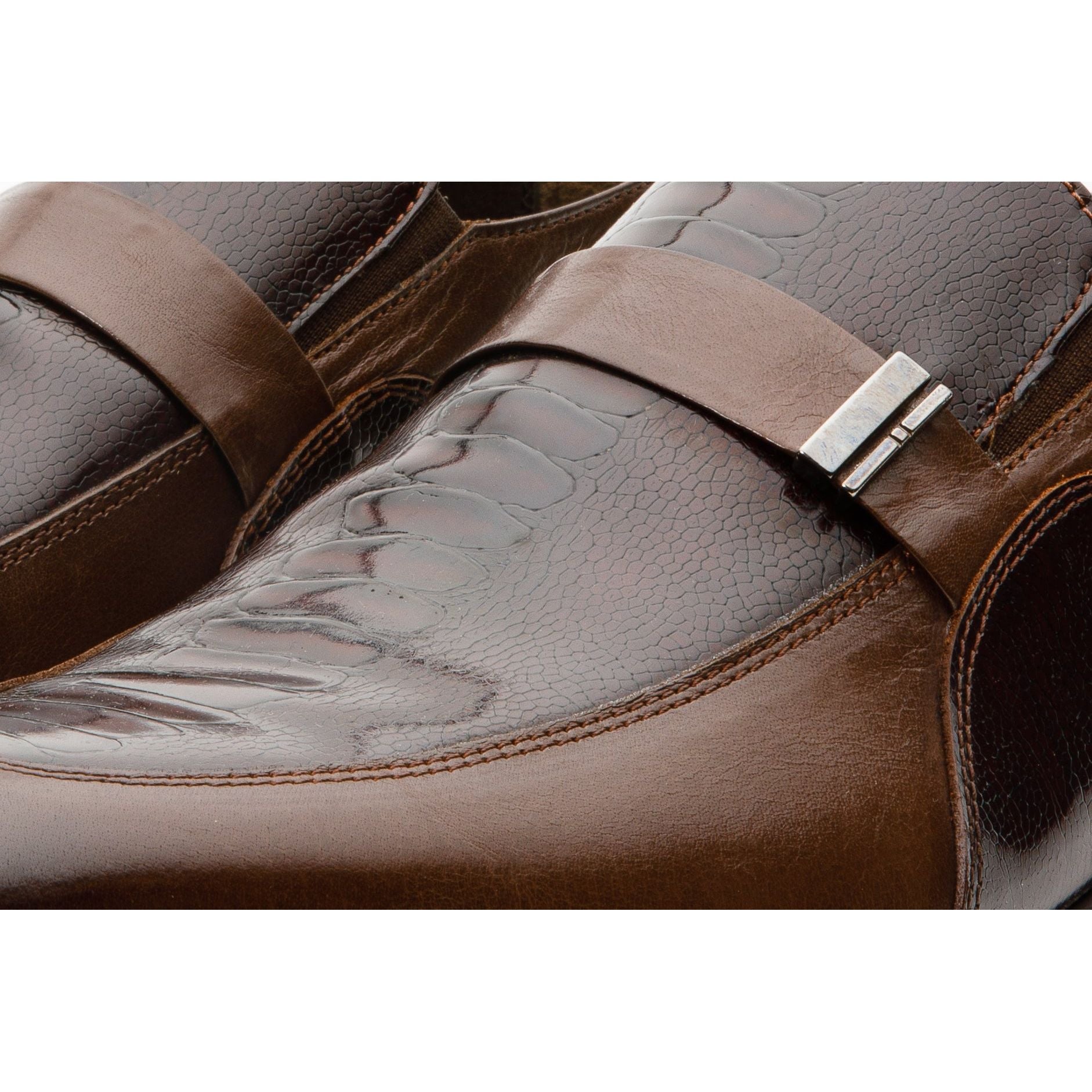The Kazablanka Brown Leather Bit Loafer Men  Shoe