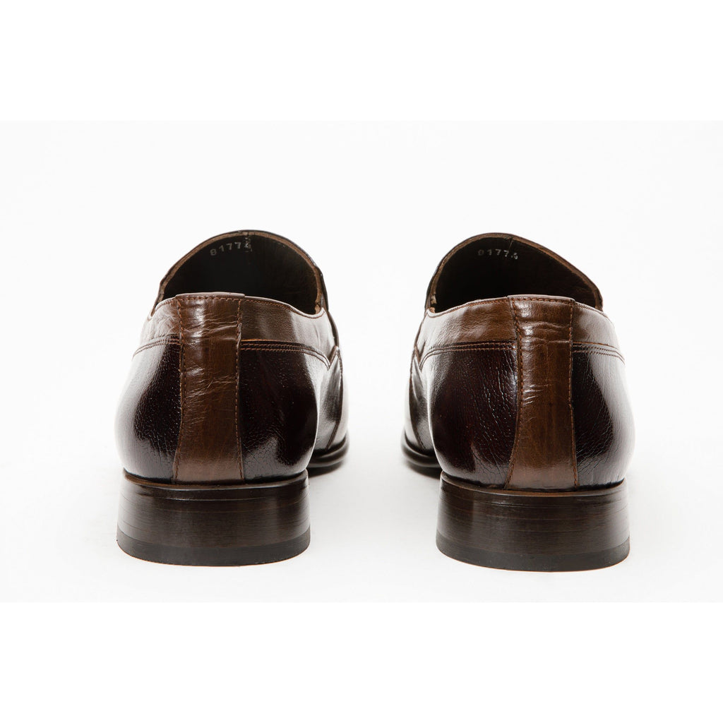 The Kazablanka Brown Leather Bit Loafer Men  Shoe