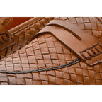 Vinci The Grand Woven Leather Tan Men Shoe Penny Loafer