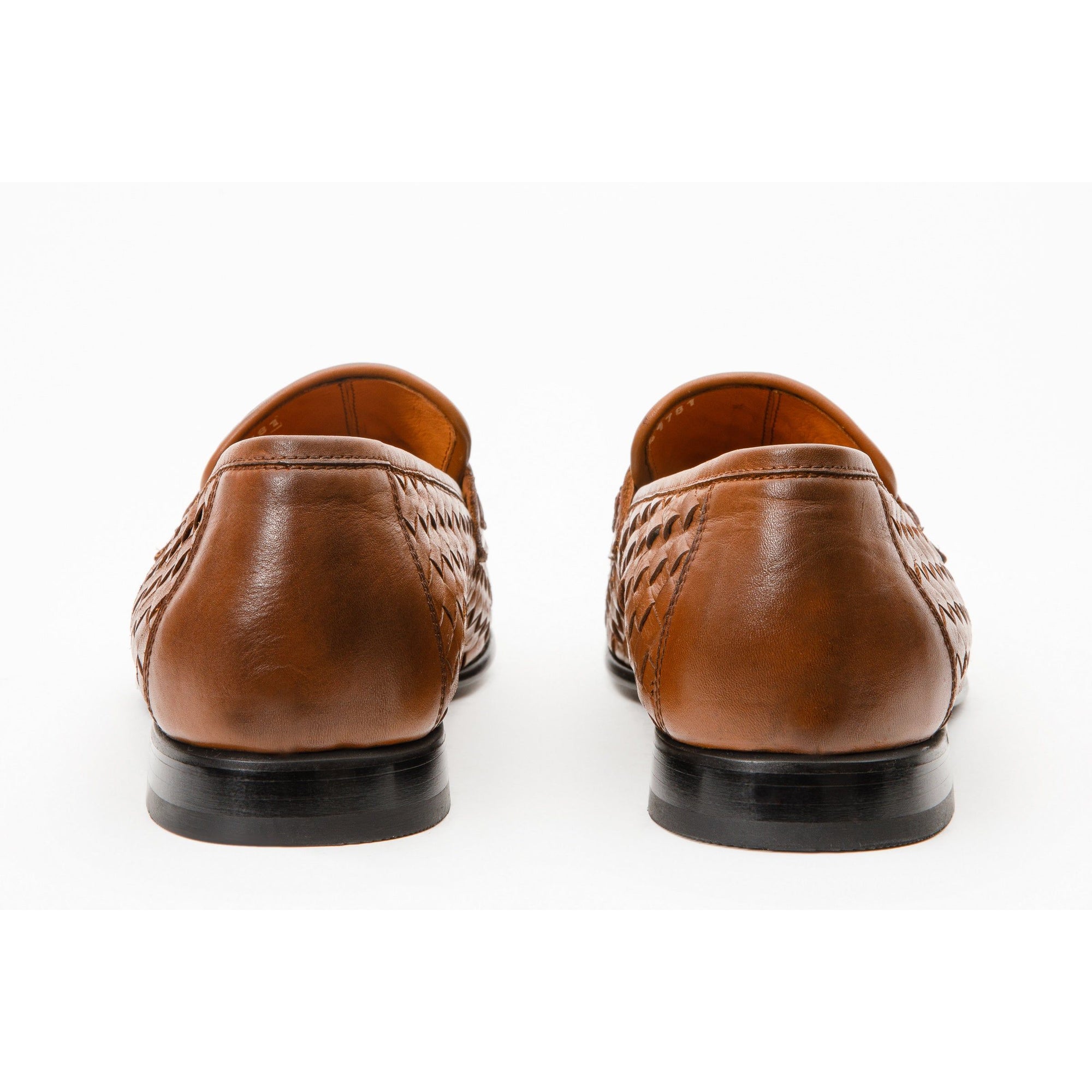 Vinci The Grand Woven Leather Tan Men Shoe Penny Loafer