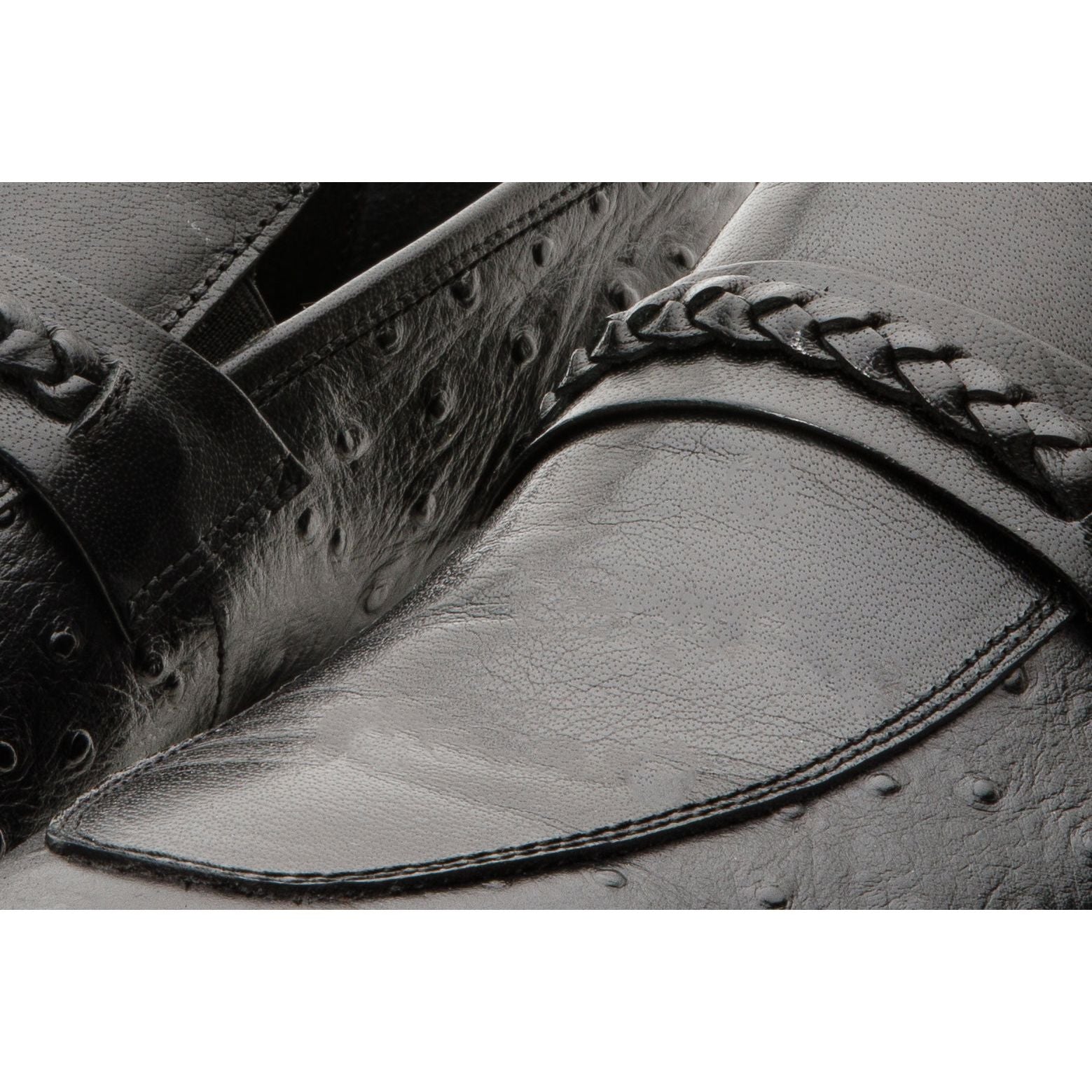 The Johannesburg Black Leather Dress Loafer Men  Shoe
