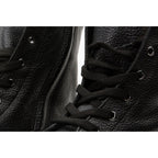 The Kajapati Black Leather Natural Fur Mid Calf Women Boot