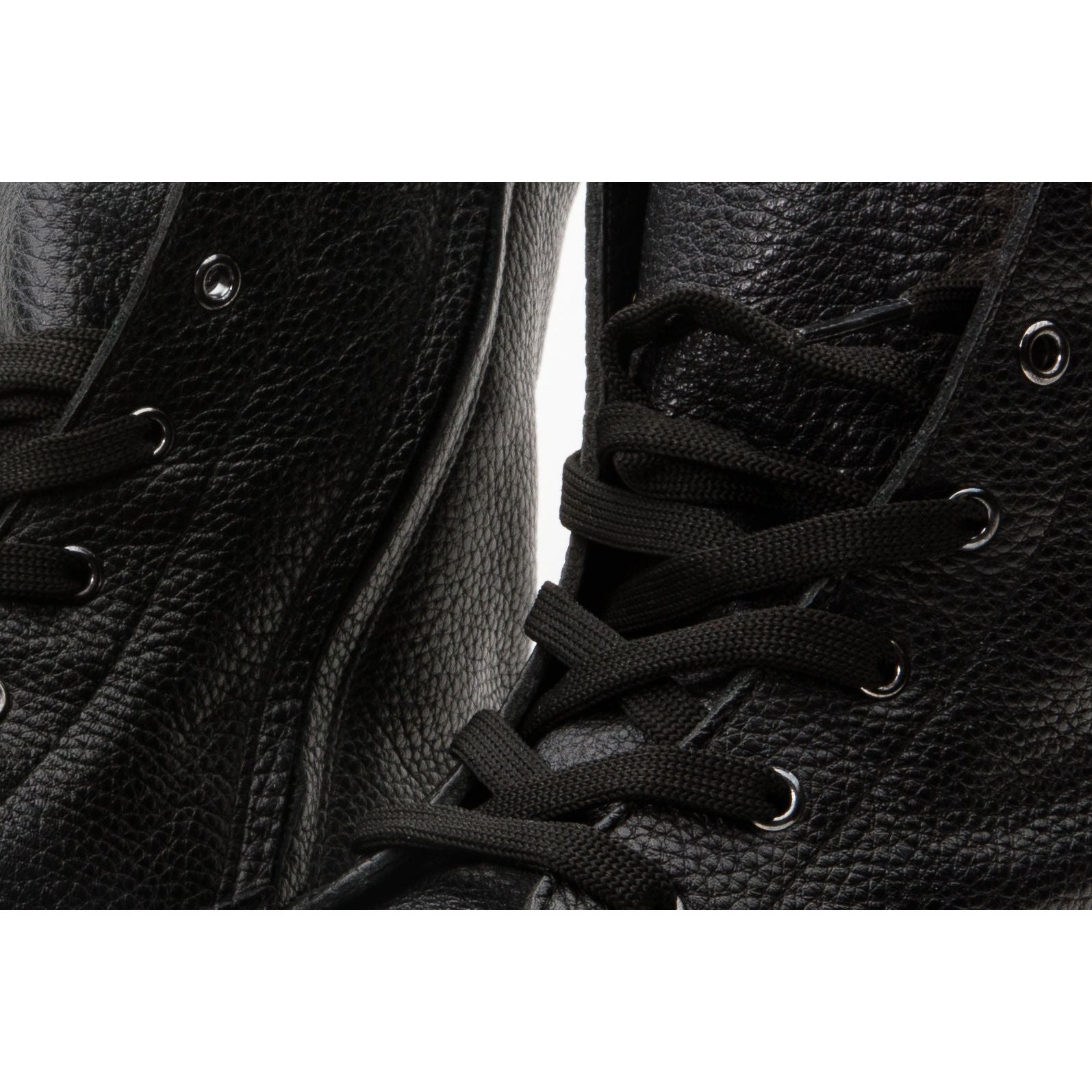 The Kajapati Black Leather Natural Fur Mid Calf Women Boot